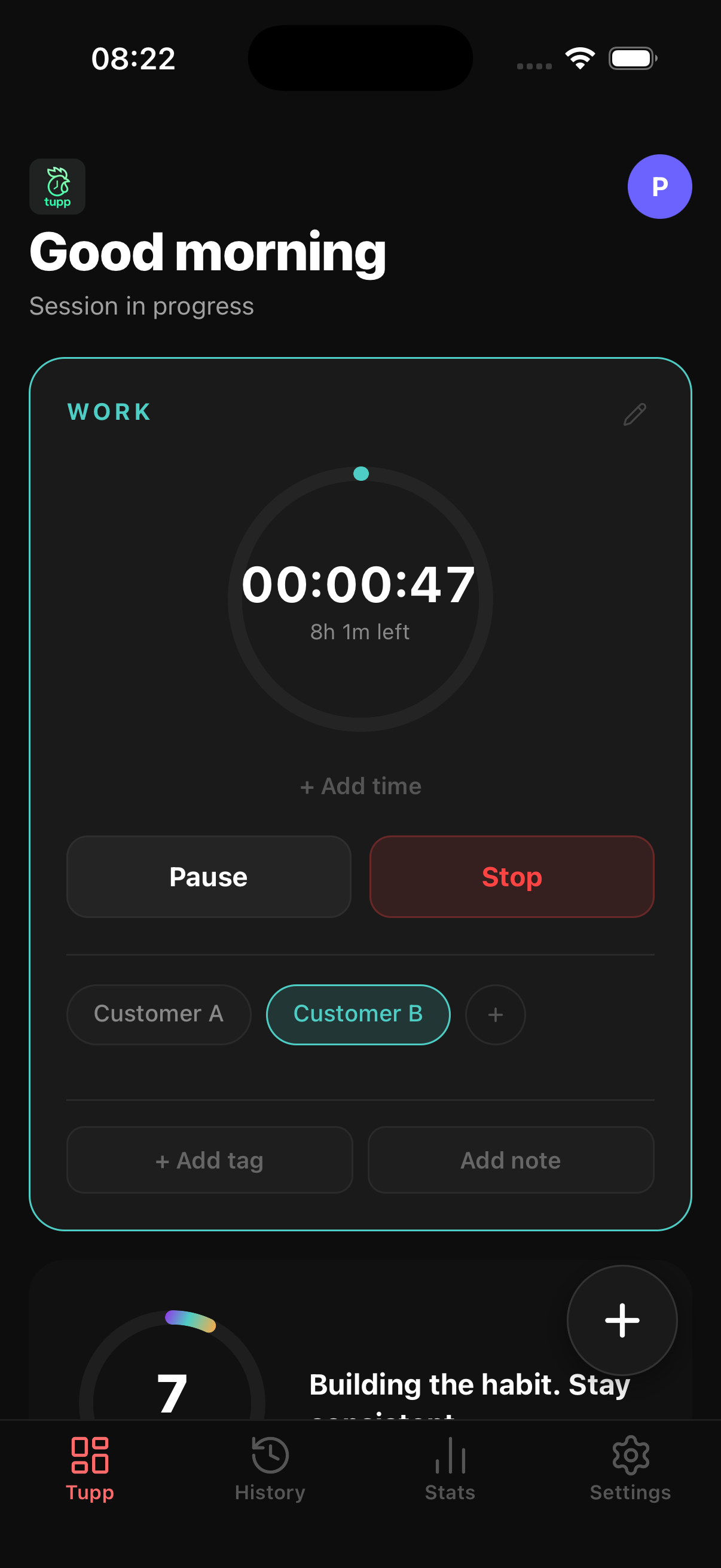 Active timer